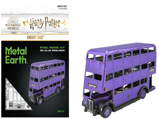Model Kit Knight Bus Purple "Harry Potter and the Prisoner of Azkaban" (2004) Movie (Moderate Difficulty) Steel Model by Metal Earth free shipping USA - Rapid Vehicles