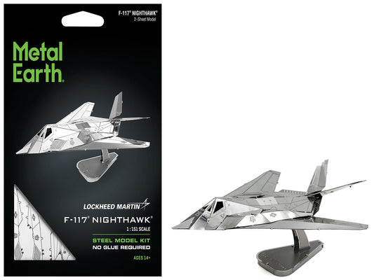 Model Kit Lockheed Martin F - 117 Nighthawk Stealth Aircraft "United States Air Force" (Moderate Difficulty) Steel Model by Metal Earth free shipping USA - Rapid Vehicles