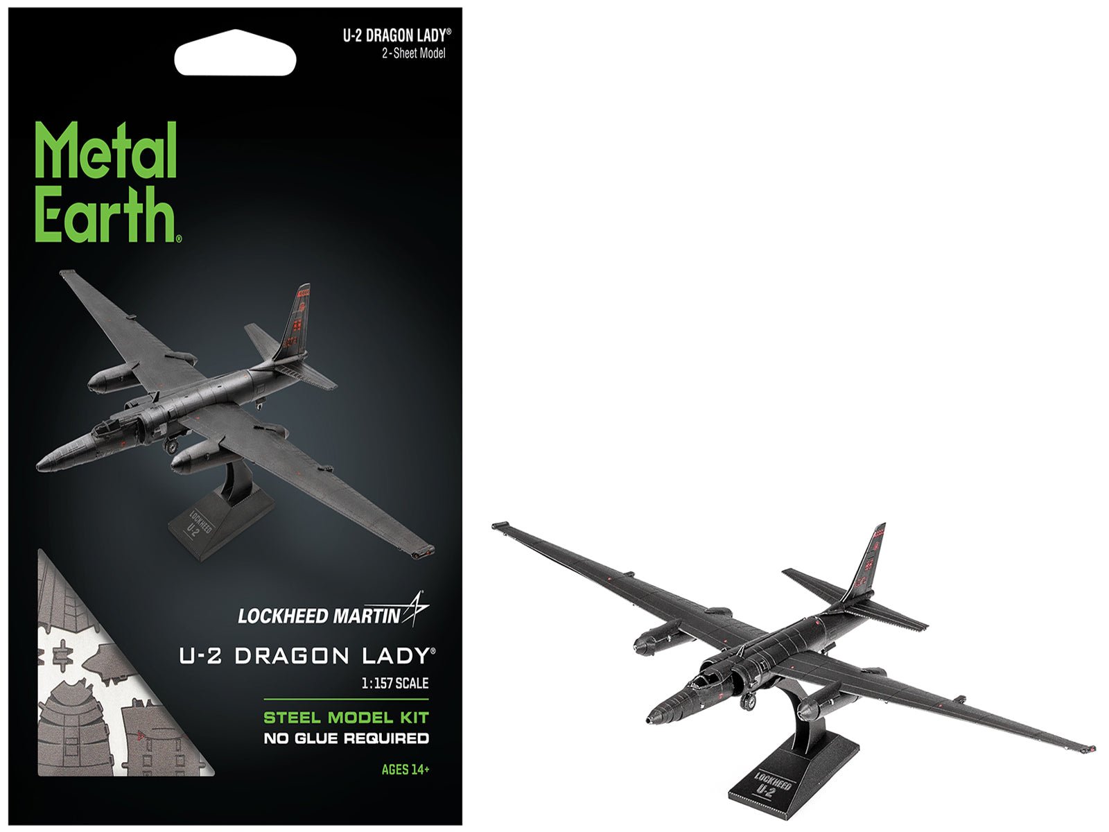 Model Kit Lockheed Martin U - 2 Dragon Lady Aircraft "United States Air Force" (Moderate Difficulty) Steel Model by Metal Earth free shipping USA - Rapid Vehicles