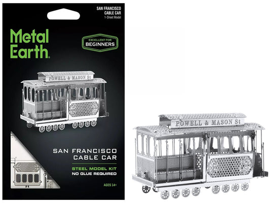 Model Kit San Francisco Cable Car "Powel & Mason St" (Easy Difficulty) Steel Model by Metal Earth free shipping USA - Rapid Vehicles