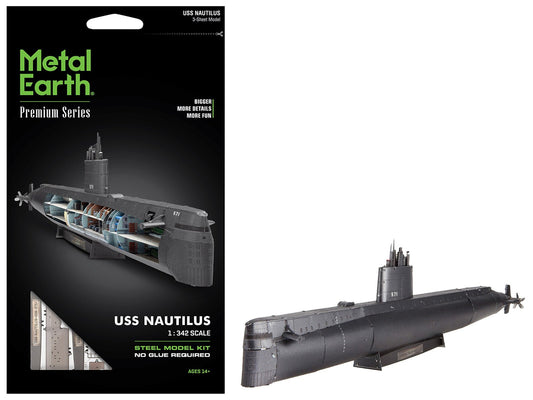 Model Kit USS Nautilus (SSN - 571) Submarine "United States Navy" (Challenging Difficulty) Steel Model by Metal Earth free shipping USA - Rapid Vehicles