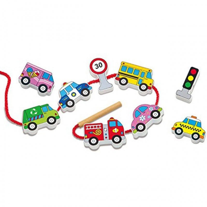 Viga Wooden Blocks Wooden Intertwining Lace Cars - Premium  from Rapidvehicles - Just $20.99! Shop now at Rapidvehicles