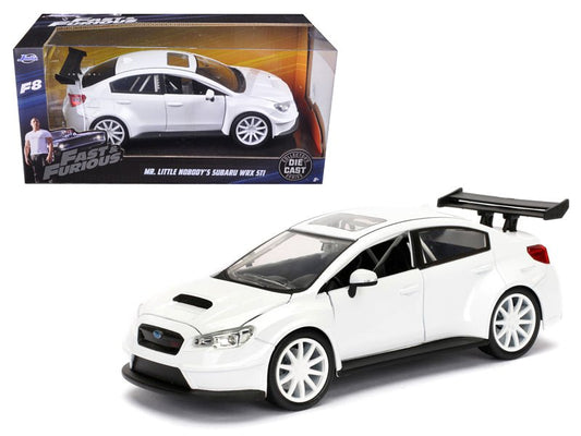 Mr. Little Nobody's Subaru WRX STI White "Fast & Furious F8: The Fate of the Furious" Movie 1/24 Diecast Model Car by Jada free shipping USA - Rapid Vehicles