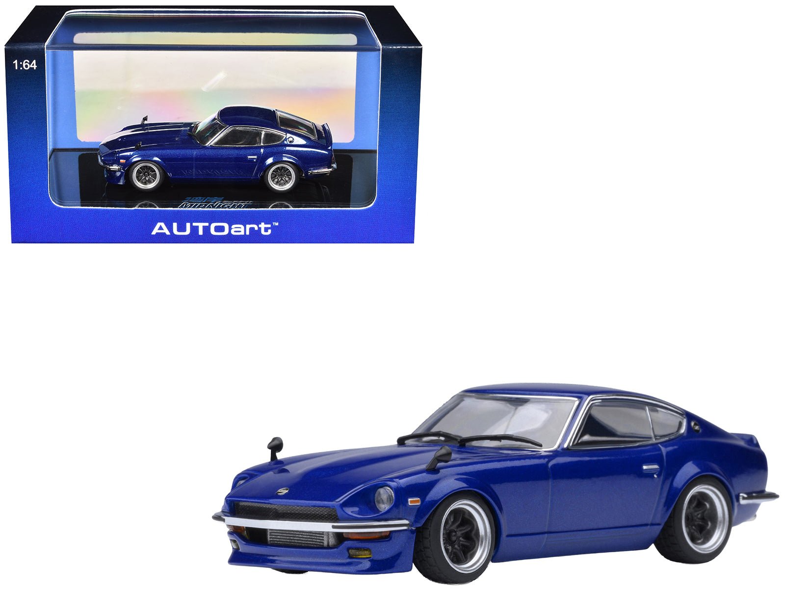 Nissan Fairlady Z RHD (Right Hand Drive) "Akuma No Z" Blue Metallic "Wangan Midnight - Comic 1 Version" Manga 1/64 Model Car by Autoart free shipping USA - Rapid Vehicles