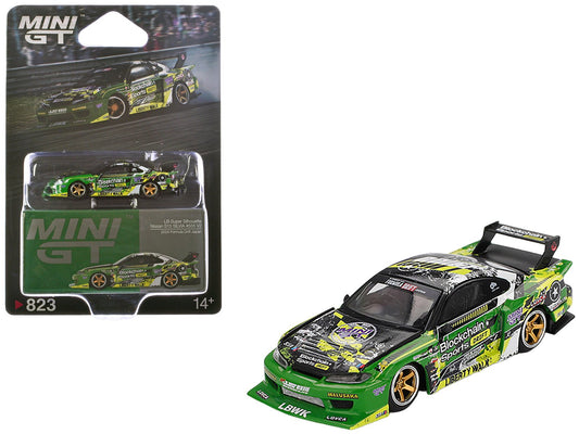 Nissan "LB-Super Silhouette" S15 SILVIA RHD (Right Hand Drive) 555 "V2" Yukio Fausto "Formula Drift Japan" (2024) Limited Edition 1/64 Diecast Model Car by Mini GT free shipping USA - Rapid Vehicles