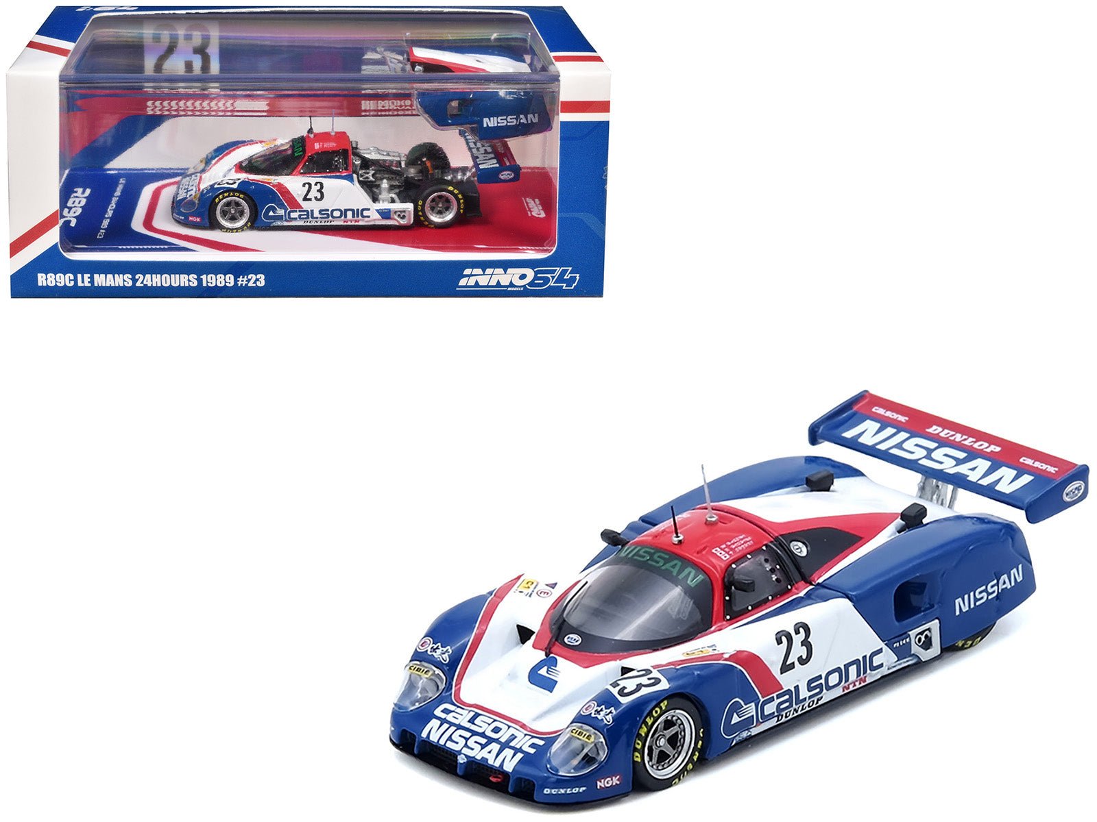 Nissan R89C 23 Masahiro Hasemi - Kazuyoshi Hoshino - Toshio Suzuki "24 Hours of Le Mans" (1989) 1/64 Diecast Model Car by Inno Models free shipping USA - Rapid Vehicles