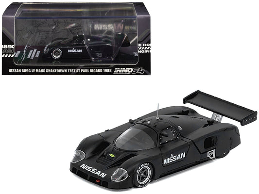 Nissan R89C Matt Black "Le Mans Shakedown Test at Paul Ricard 1988" 1/64 Diecast Model Car by Inno Models free shipping USA - Rapid Vehicles