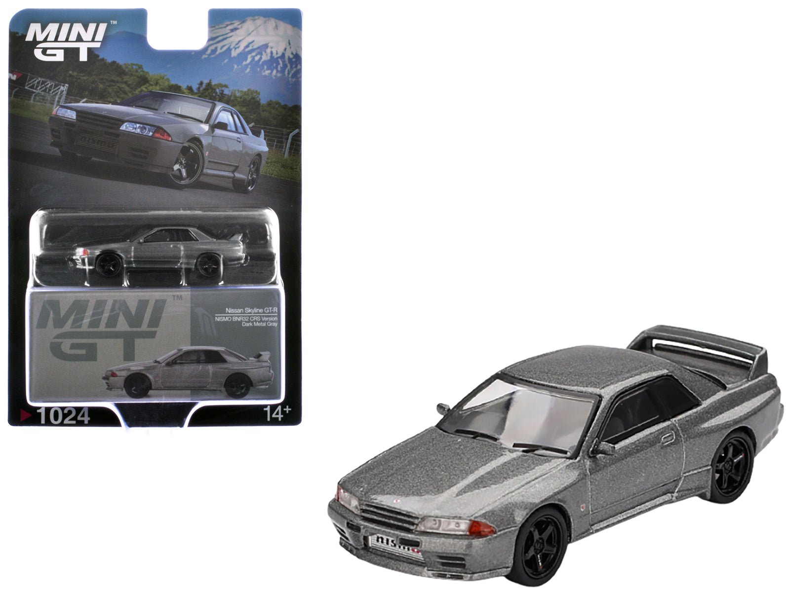Nissan Skyline GT - R (NISMO BNR32 CRS Version) RHD (Right Hand Drive) Dark Metal Gray Metallic Limited Edition 1/64 Diecast Model Car by Mini GT free shipping USA - Rapid Vehicles