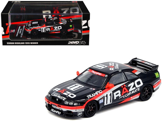 Nissan Skyline GT - R (R33) RHD (Right Hand Drive) 11 "Razo Trampio" N1 Super Endurance Series "Sedan Highland" (1995) 1/64 Diecast Model Car by Inno Models free shipping USA - Rapid Vehicles