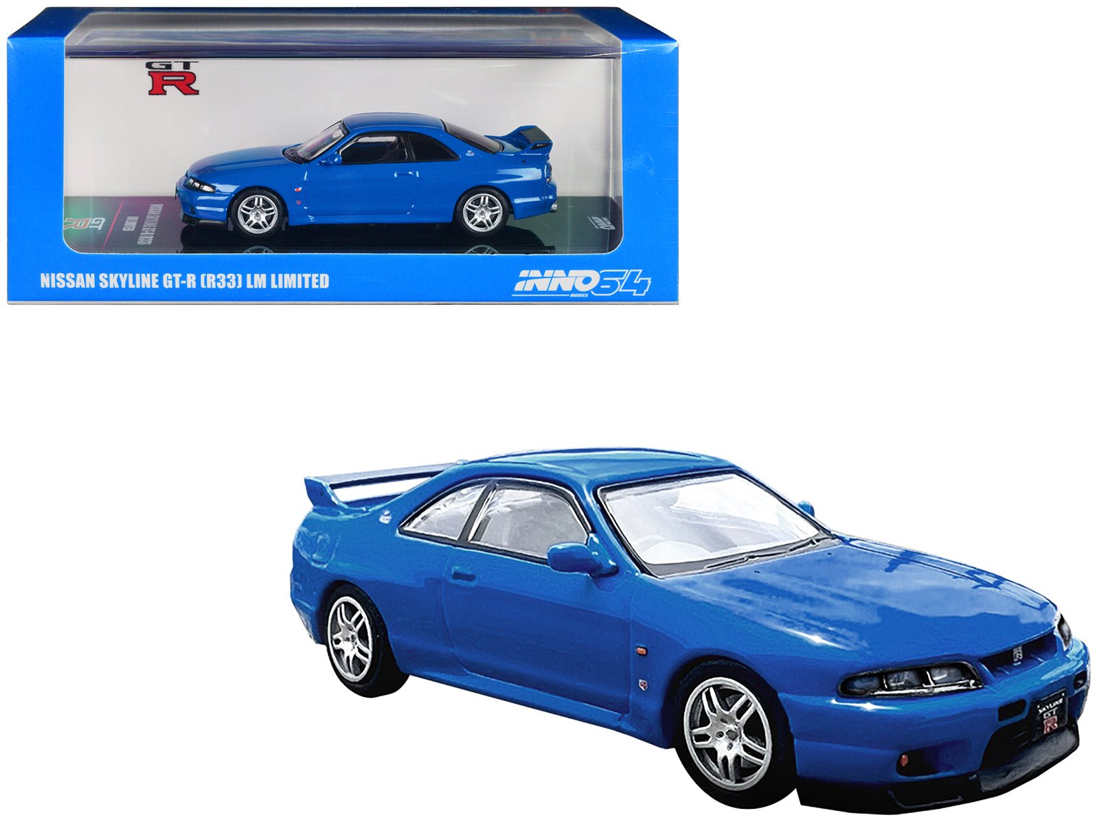 Nissan Skyline GT - R (R33) RHD (Right Hand Drive) Blue "LM Limited" 1/64 Diecast Model Car by Inno Models free shipping USA - Rapid Vehicles