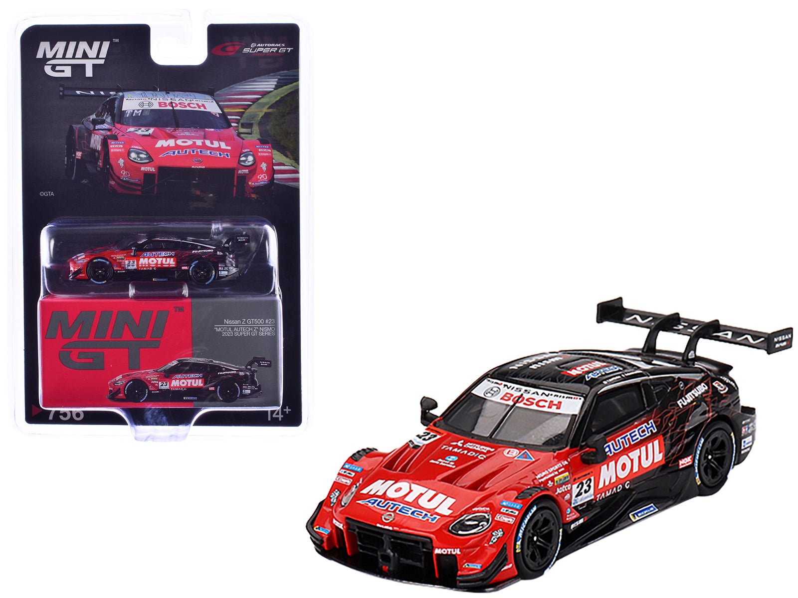 Nissan Z GT500 23 Tsugio Matsuda - Ronnie Quintarelli "NISMO" "Super GT Series" (2023) Limited Edition 1/64 Diecast Model Car by Mini GT free shipping USA - Rapid Vehicles