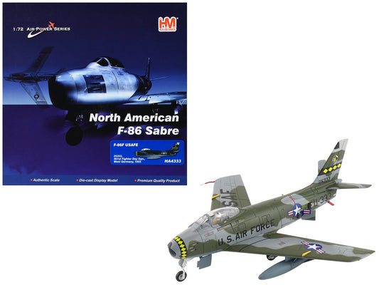 North American F - 86F Sabre Fighter Aircraft "25333 461st Fighter Day Squadron West Germany" (1955) United States Air Forces in Europe "Air Power Series" 1/72 Diecast Model by Hobby Master free shipping USA - Rapid Vehicles