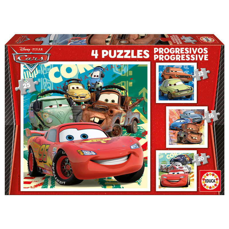 Disney Cars 2 Progressive puzzle 12-16-20-25pcs - Premium  from Rapidvehicles - Just $21.99! Shop now at Rapidvehicles