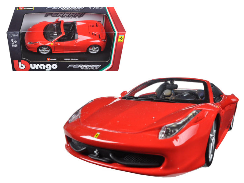 Ferrari 458 Spider Red 1/24 Diecast Model Car by Bburago - Premium  from Rapidvehicles - Just $53.99! Shop now at Rapidvehicles