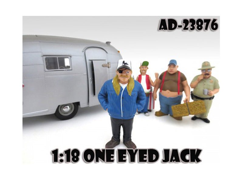 One Eyed Jack "Trailer Park" Figure For 1:18 Scale Diecast Model Cars by American Diorama free shipping USA - Rapid Vehicles