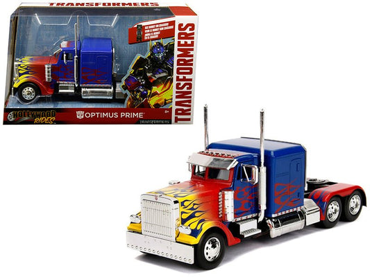 Optimus Prime Truck with Robot on Chassis from "Transformers" Movie "Hollywood Rides" Series Diecast Model by Jada free shipping USA - Rapid Vehicles