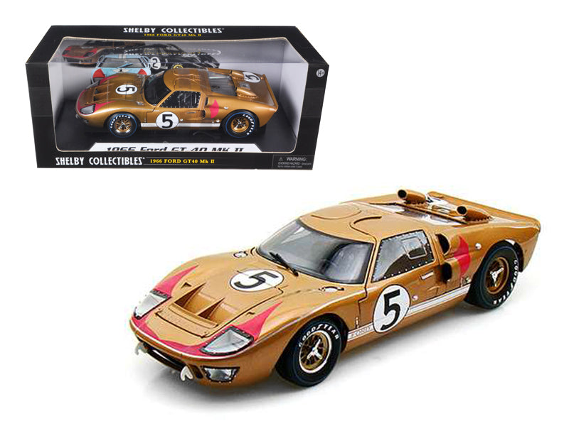 1966 Ford GT-40 MK II RHD (Right hand Drive) #5 Gold 24H of Le - Premium  from Rapidvehicles - Just $128.99! Shop now at Rapidvehicles