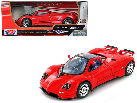 Pagani Zonda C12 Red 1/18 Diecast Model Car by Motormax free shipping USA - Rapid Vehicles