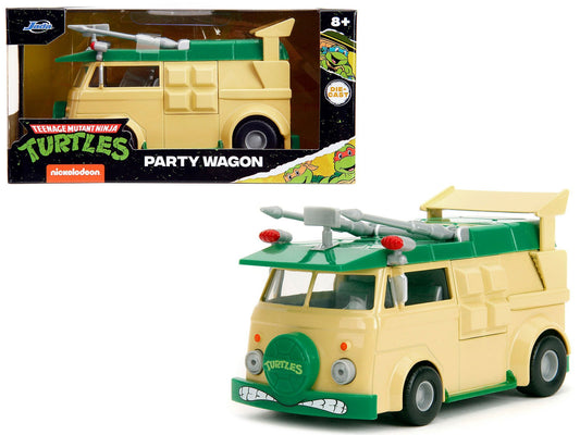 Party Wagon Green and Beige "Teenage Mutant Ninja Turtles" "Hollywood Rides" Series Diecast Model Car by Jada free shipping USA - Rapid Vehicles