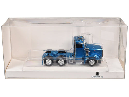 Peterbilt 367 Day Cab Blue Metallic 1/87 (HO) Scale Plastic Model Car by HO Logistics free shipping USA - Rapid Vehicles