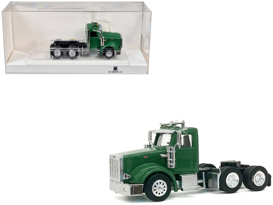 Peterbilt 367 Day Cab Green 1/87 (HO) Scale Plastic Model Car by HO Logistics free shipping USA - Rapid Vehicles