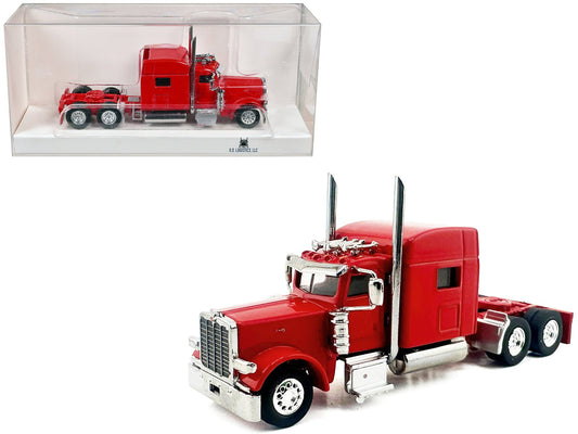 Peterbilt 389 Truck Tractor with Sleeper Cab Red 1/87 (HO) Scale Plastic Model Car by HO Logistics free shipping USA - Rapid Vehicles