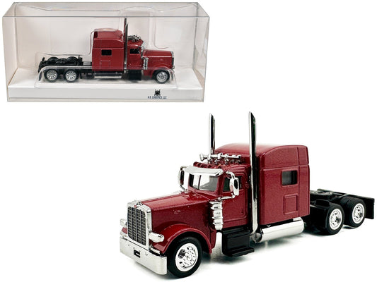 Peterbilt 389 Truck Tractor with Sleeper Cab Red Metallic 1/87 (HO) Scale Plastic Model Car by HO Logistics free shipping USA - Rapid Vehicles