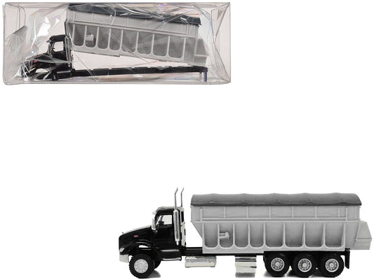 Peterbilt 579 Potato/Sugar Beet Truck Black 1/87 (HO) Plastic Model Car by Promotex free shipping USA - Rapid Vehicles