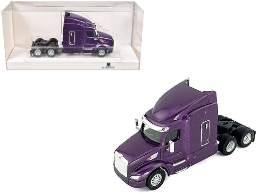 Peterbilt 579 Sleeper Cab Purple Metallic 1/87 (HO) Plastic Model Car by HO Logistics free shipping USA - Rapid Vehicles