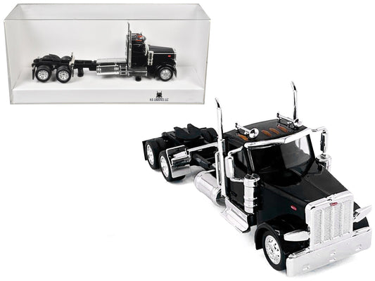 Peterbilt 589 2 - Axel Day Cab Black 1/87 (HO) Plastic Model Car by HO Logistics free shipping USA - Rapid Vehicles