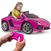 FEBER Lamborghini Aventador Pink electric car 6V 3+ - Premium  from Rapidvehicles - Just $599.99! Shop now at Rapidvehicles