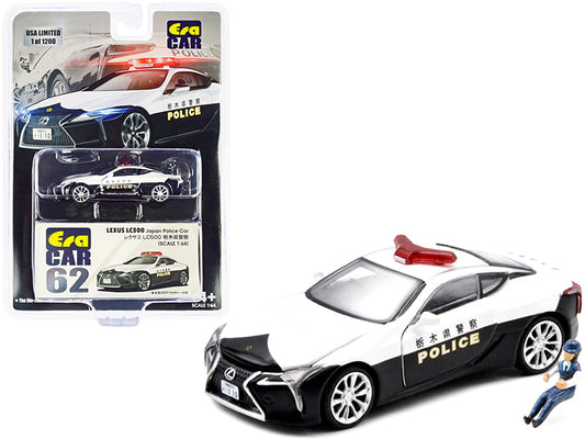 Lexus LC500 Black and White "Japan Police" with Police Officer - Premium  from Rapidvehicles - Just $34.99! Shop now at Rapidvehicles