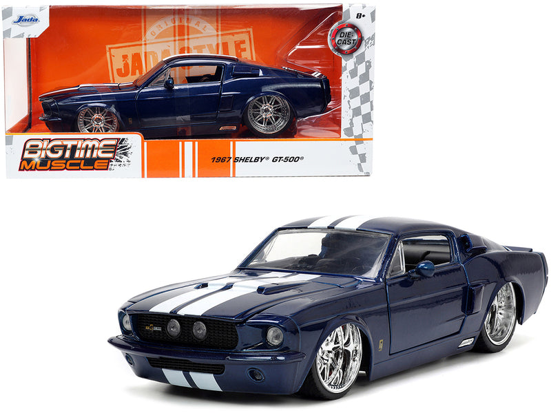 1967 Ford Mustang Shelby GT500 Dark Blue Metallic with White - Premium  from Rapidvehicles - Just $50.39! Shop now at Rapidvehicles