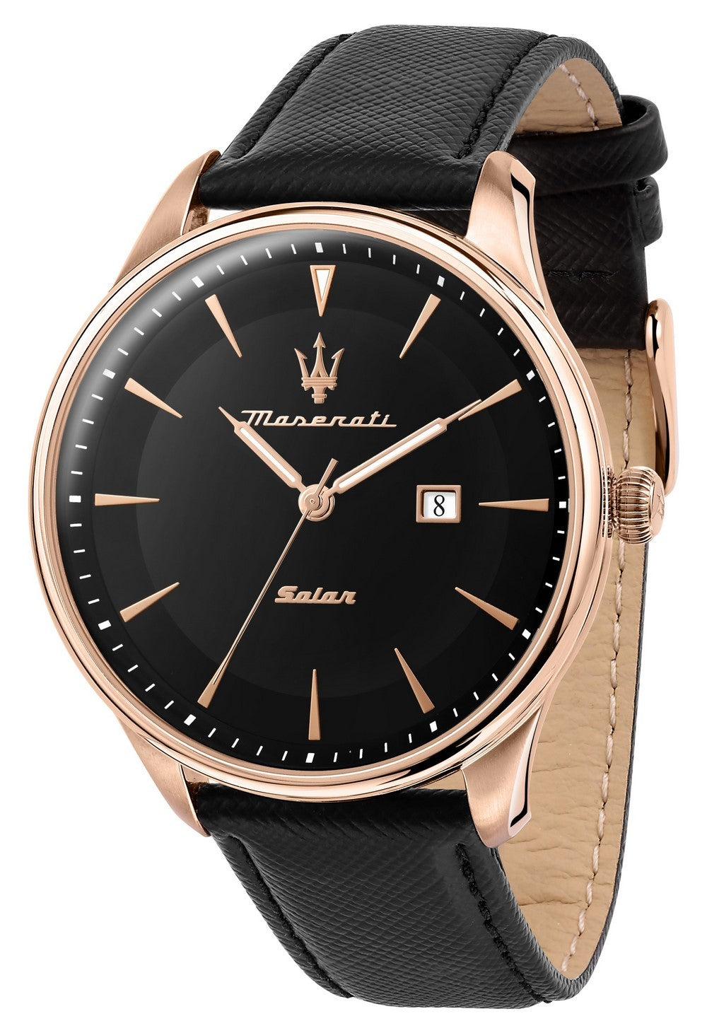 Maserati Tradizione Black Matt Dial Leather Quartz R8851146001 100M Men's Watch - Premium  from Rapidvehicles - Just $291.99! Shop now at Rapidvehicles