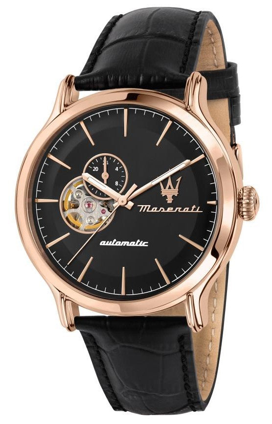 Maserati Epoca Black Open Heart Dial Automatic R8821118009 100M Men's Watch - Premium  from Rapidvehicles - Just $481.99! Shop now at Rapidvehicles