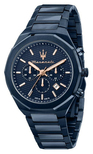 Maserati Stile Chronograph Blue Dial Quartz R8873642008 100M Men's Watch - Premium  from Rapidvehicles - Just $431.99! Shop now at Rapidvehicles