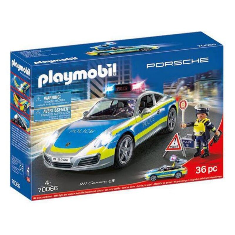 Playset Porsche 911 Carrera 4S Police Playmobil 70066 (36 pcs) - Premium  from Rapidvehicles - Just $96.29! Shop now at Rapidvehicles