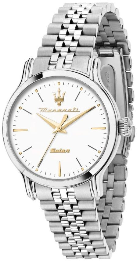 Maserati Epoca Stainless Steel White Dial Quartz R8853118519 100M