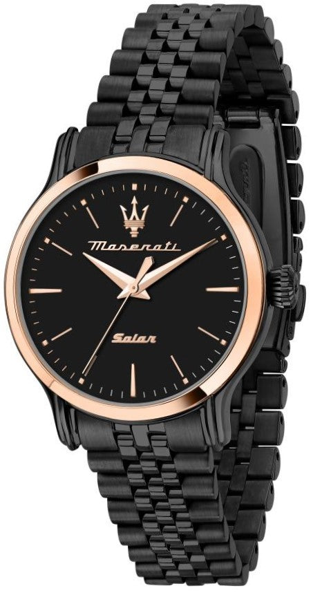 Maserati Epoca Stainless Steel Black Dial Solar R8853118518 100M - Premium  from Rapidvehicles - Just $393.29! Shop now at Rapidvehicles