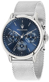 Maserati Epoca Stainless Steel Blue Dial Quartz R8853118019 100M Men's Watch - Premium  from Rapidvehicles - Just $306.99! Shop now at Rapidvehicles