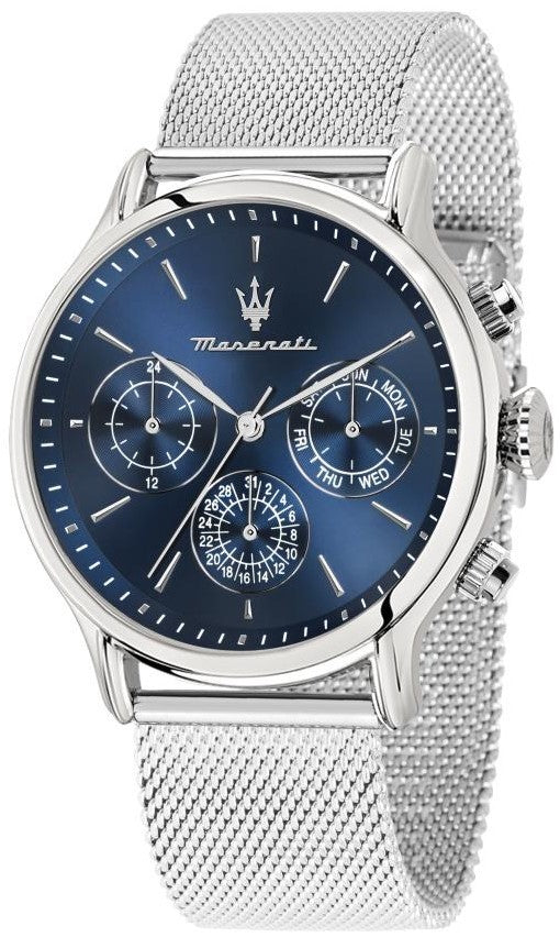 Maserati Epoca Stainless Steel Blue Dial Quartz R8853118019 100M Men's Watch - Premium  from Rapidvehicles - Just $306.99! Shop now at Rapidvehicles