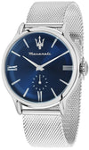 Maserati Epoca Stainless Steel Mesh Blue Dial Quartz R8853118017 100M Men's Watch - Premium  from Rapidvehicles - Just $271.99! Shop now at Rapidvehicles