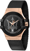 Maserati Potenza Stainless Steel Mesh Black Dial Quartz R8853108010 100M Men's Watch - Premium  from Rapidvehicles - Just $416.99! Shop now at Rapidvehicles