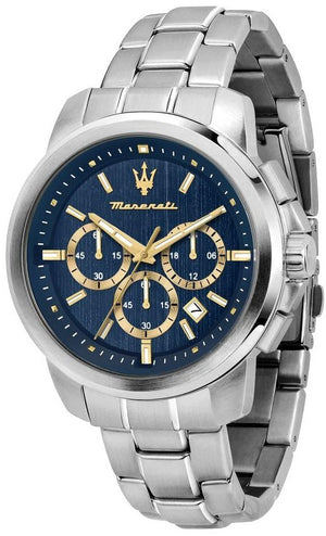 Maserati Successo Chronograph Stainless Steel Blue Dial Quartz R8873621038 Men's Watch - Premium  from Rapidvehicles - Just $282.99! Shop now at Rapidvehicles