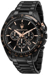 Maserati Traguardo Chronograph Stainless Steel Black Dial Quartz R8873612048 100M Men's Watch - Premium  from Rapidvehicles - Just $420.99! Shop now at Rapidvehicles