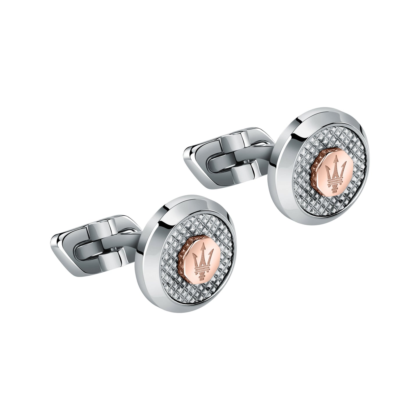 Maserati Jewels Stainless Steel Cufflinks JM223ATK20 For Men - Premium  from Rapidvehicles - Just $136.79! Shop now at Rapidvehicles