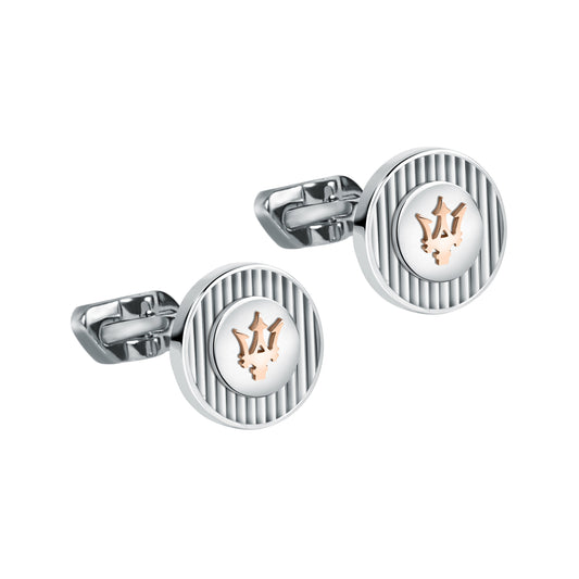 Maserati Jewels Stainless Steel Cufflinks JM121ATK14 For Men - Premium  from Rapidvehicles - Just $116.99! Shop now at Rapidvehicles