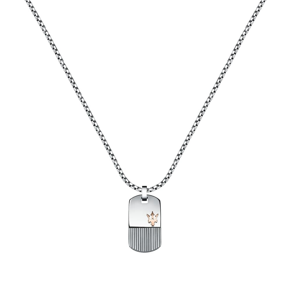 Maserati Jewels Stainless Steel JM121ATK08 Necklace For Men - Premium  from Rapidvehicles - Just $105.99! Shop now at Rapidvehicles