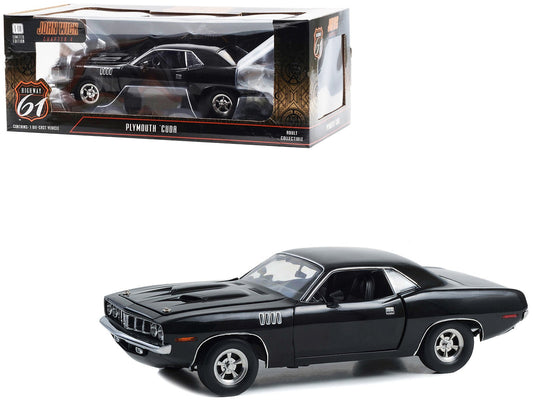 Plymouth Barracuda Black "John Wick: Chapter 4" (2023) Movie 1/18 Diecast Model Car by Highway 61 free shipping USA - Rapid Vehicles