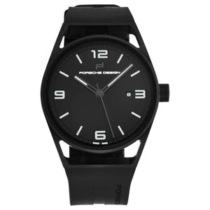 Porsche 6020.3020.03062 Men's 'Datetimer' Black Dial Black Rubber Strap Automatic Watch - Premium Watches from Rapidvehicles - Just $2107.95! Shop now at Rapidvehicles